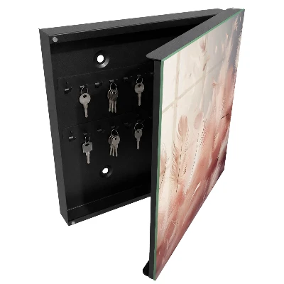 Pastel feathers Key cabinet