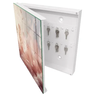 Pastel feathers Key cabinet