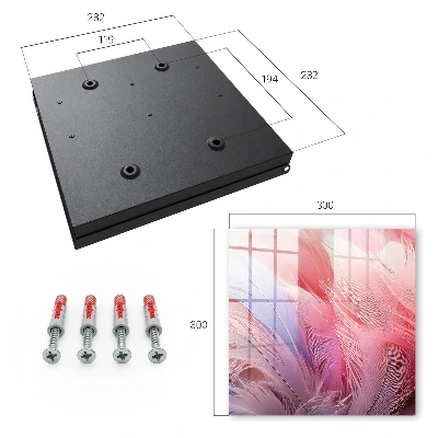 Beautiful pink feathers Key box for wall