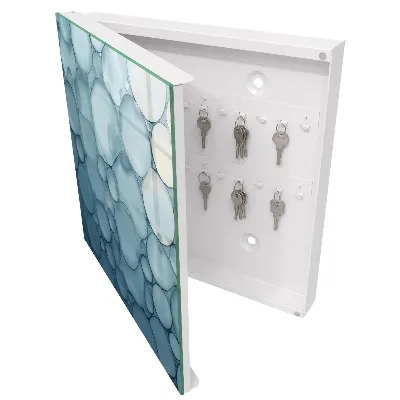 Blue bubbles Wall mounted key box