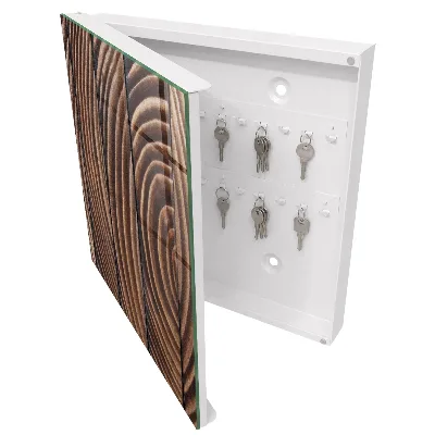Wood waves Key box for wall