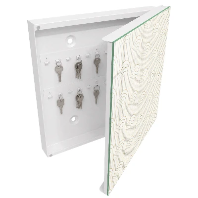 Geometric arches Key box for wall