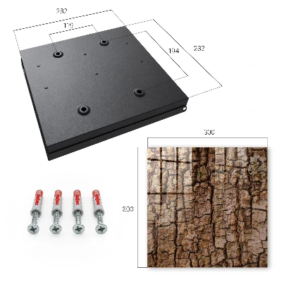 Tree bark Key box for wall