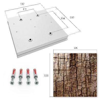 Tree bark Key box for wall