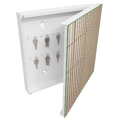 Beige lines Wall mounted key box