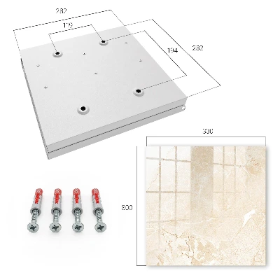 Beige pattern Key box for wall