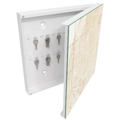 Beige pattern Key box for wall