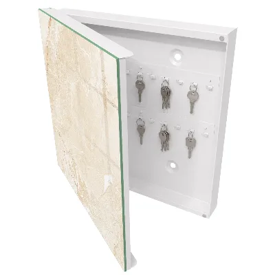 Beige pattern Key box for wall