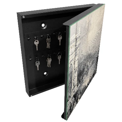 Wall mounted key box featuring Trajan's Arch and the Citadel in Ancona