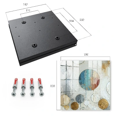 Circular composition Key box for wall