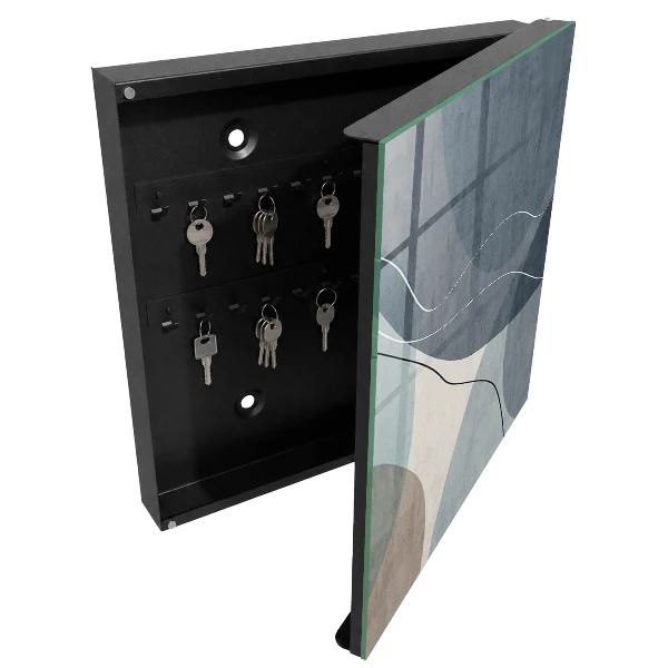 Blue abstraction Wall mounted key box