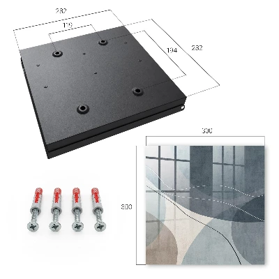 Blue abstraction Wall mounted key box