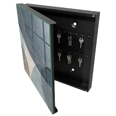 Blue abstraction Wall mounted key box