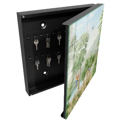 Tropical paradise Key box for wall