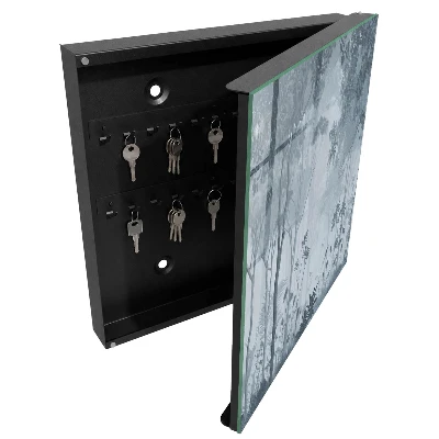 Misty forest Key box for wall