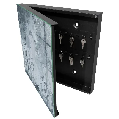 Misty forest Key box for wall