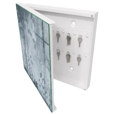 Misty forest Key box for wall
