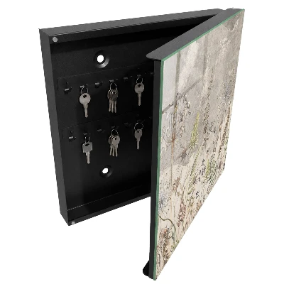 Vintage plants Wall mounted key box