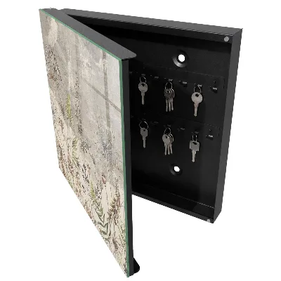 Vintage plants Wall mounted key box