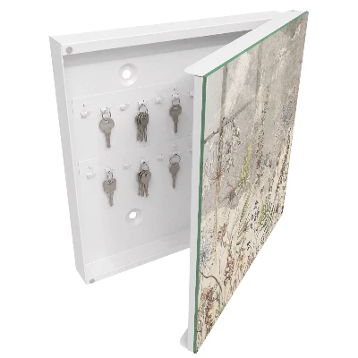 Vintage plants Wall mounted key box