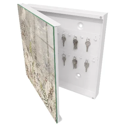 Vintage plants Wall mounted key box