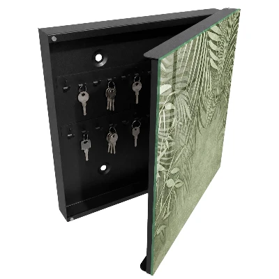 Key cabinet with a tropical pattern