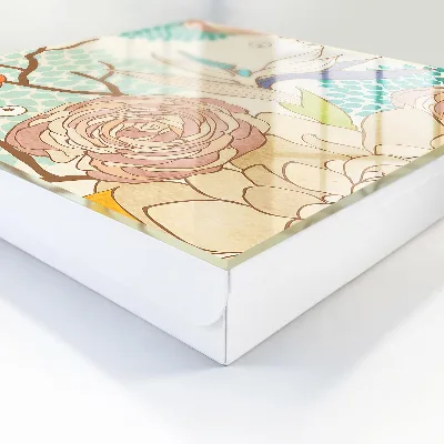 Abstract flowers Key box for wall