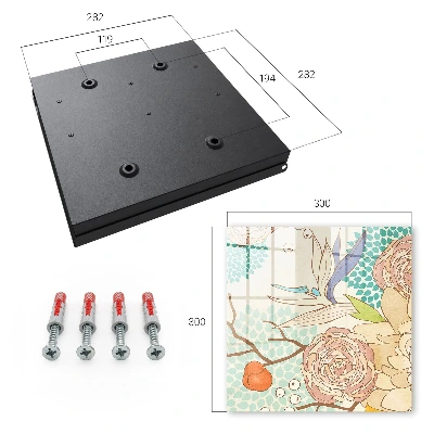 Abstract flowers Key box for wall