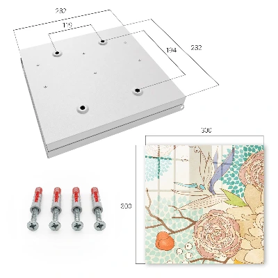 Abstract flowers Key box for wall