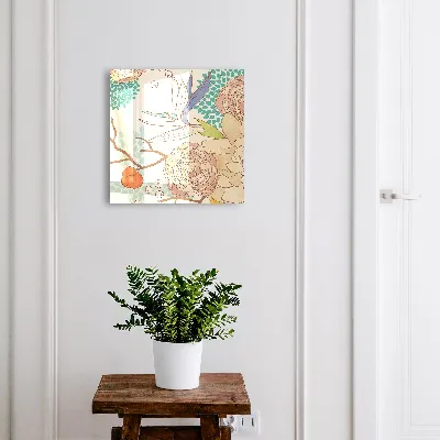Abstract flowers Key box for wall