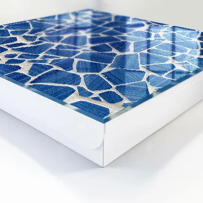 Blue mosaic Key box for wall