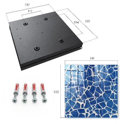 Blue mosaic Key box for wall
