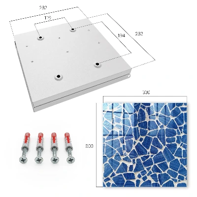 Blue mosaic Key box for wall