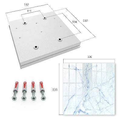 Marbled pattern Wall mounted key box