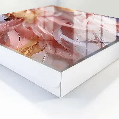 Pastel feathers Key box for wall