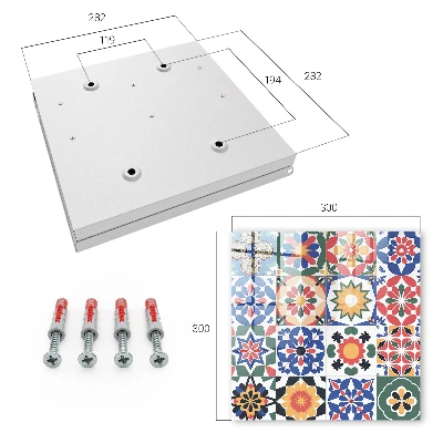 Floral mosaic Key cabinet