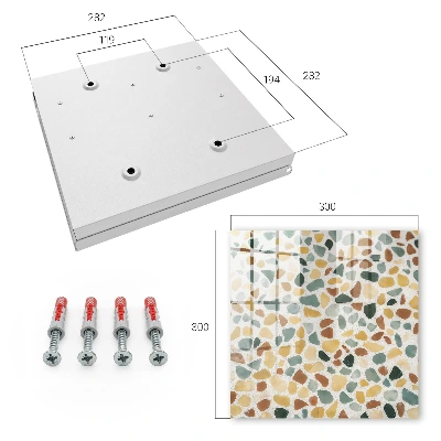 Pebble mosaic Key box for wall