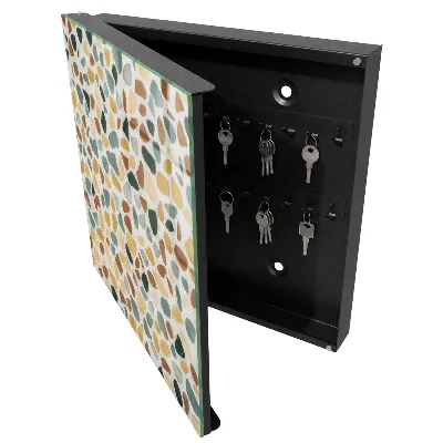 Pebble mosaic Key box for wall
