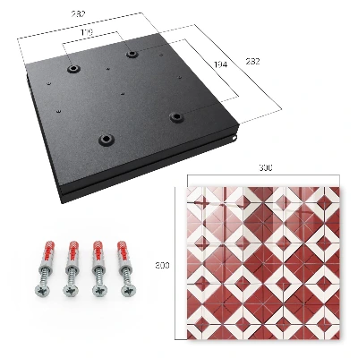 Red mosaic Key cabinet
