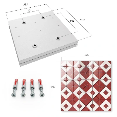 Red mosaic Key cabinet