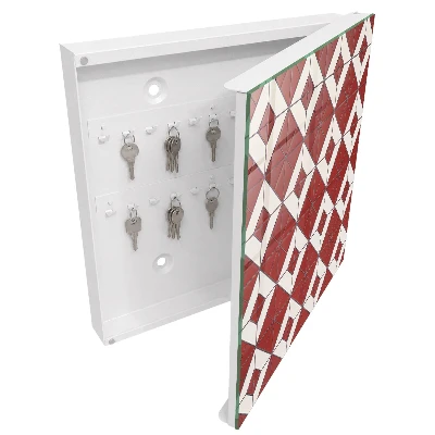 Red mosaic Key cabinet