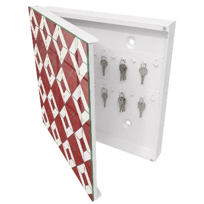 Red mosaic Key cabinet