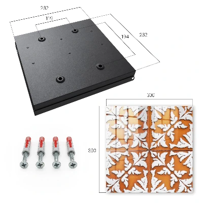Plant motif Key box for wall