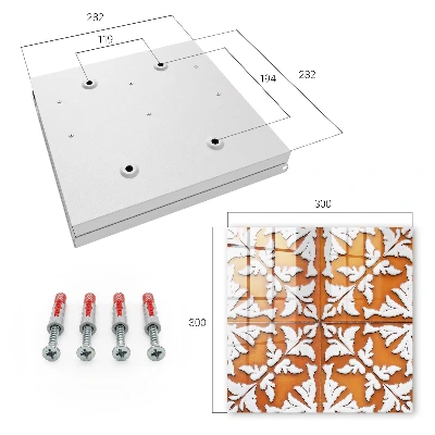 Plant motif Key box for wall