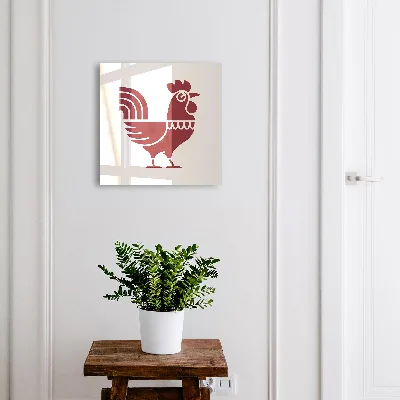 Folk style rooster Key box for wall