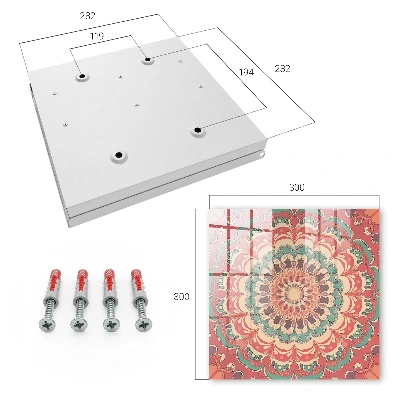Colorful mandala Wall mounted key box