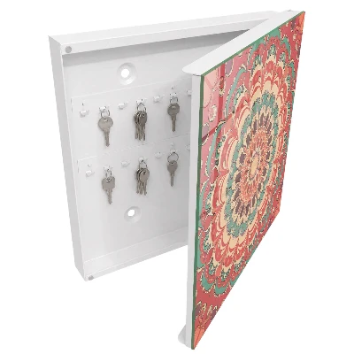 Colorful mandala Wall mounted key box