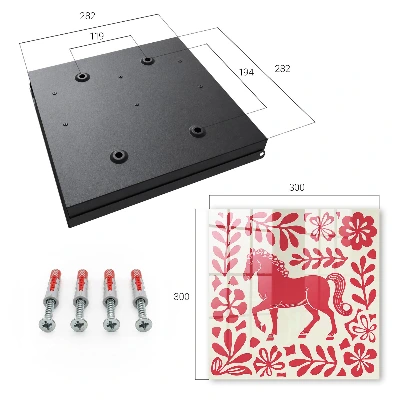 Folk illustration with a horse motif Key cabinet