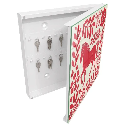 Folk illustration with a horse motif Key cabinet