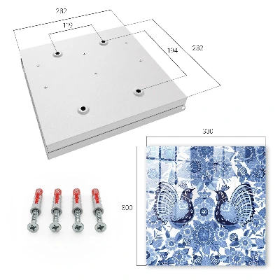 Folk birds Key box for wall